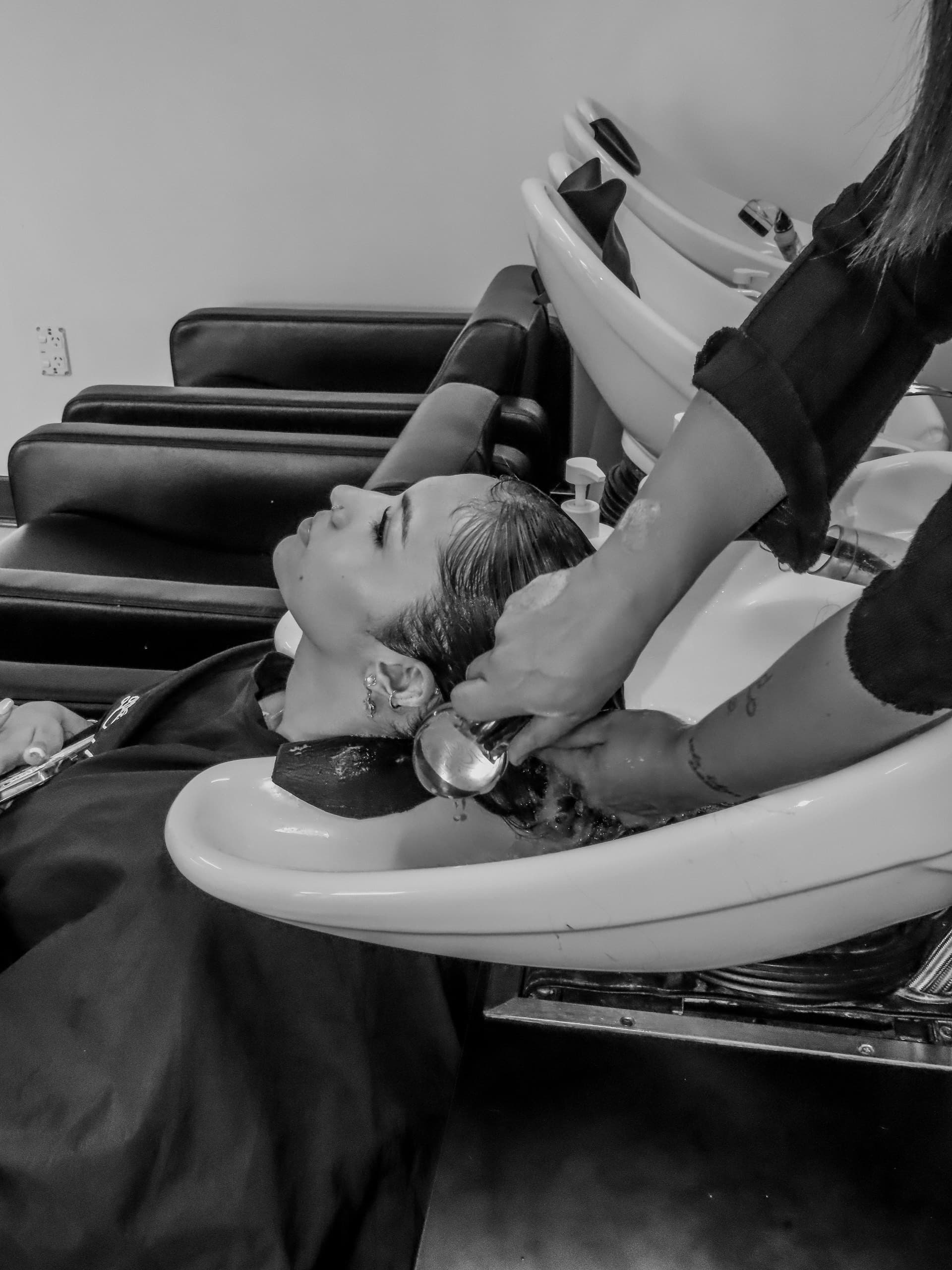 Hair wash treatment at SALTED STUDIO